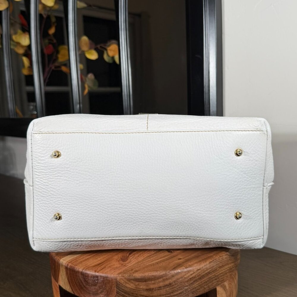 Dooney & Bourke Dillen Double Pocket Satchel — White  comes with Strap - Picture 6 of 15